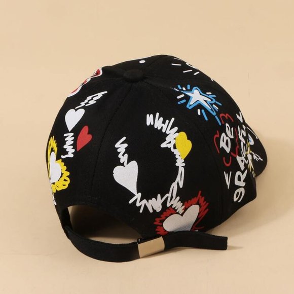 NEW "GOOD VIBES" ADJUSTABLE BASEBALL CAP (BLACK/MULTI) / ***2 CAPS FOR $25*** - Picture 3 of 10